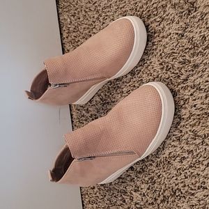 Pink high top sneakers